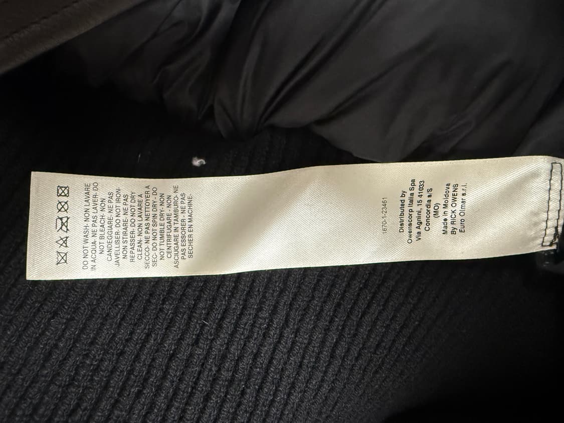 릭오웬스 퍼 인서트 카프 레더 봄버 자켓 50 상품이미지5