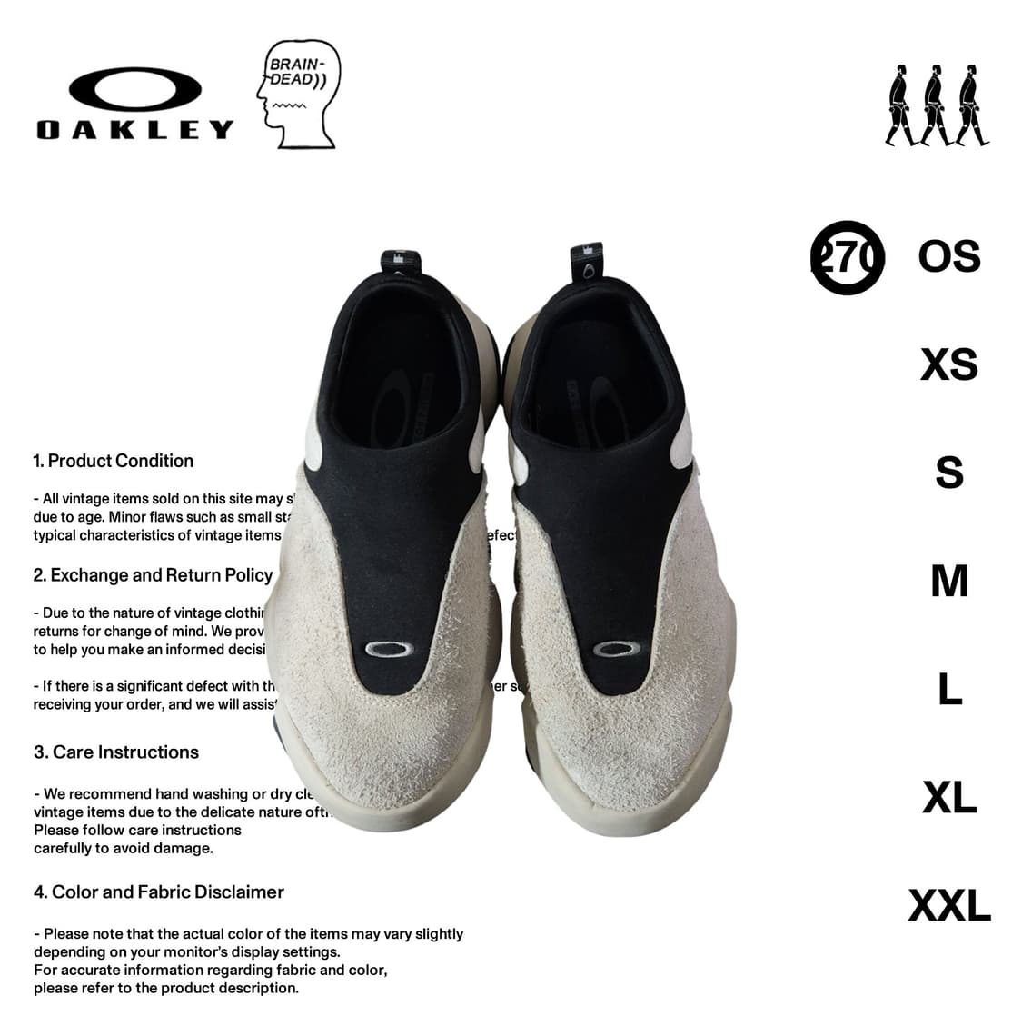 오클리 팩토리 팀 X 브레인데드 플래시 밀크 블랙 270사이즈 상품이미지1