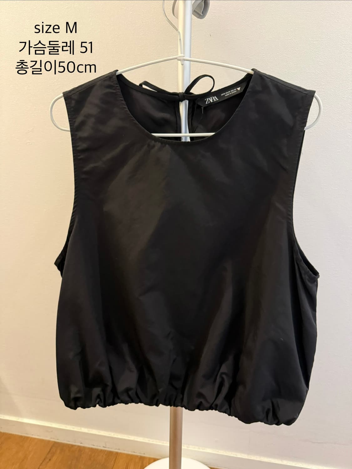 새상품)자라 블랙 민소매 블라우스 상품이미지2