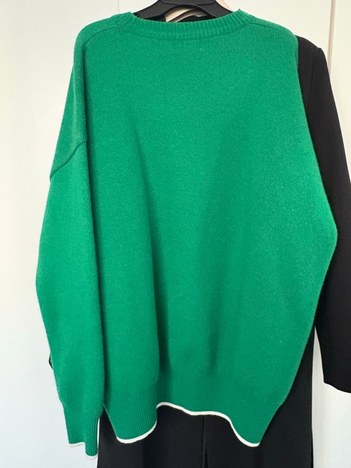 커버낫 아치로고 크루넥 니트 초록 상품이미지2