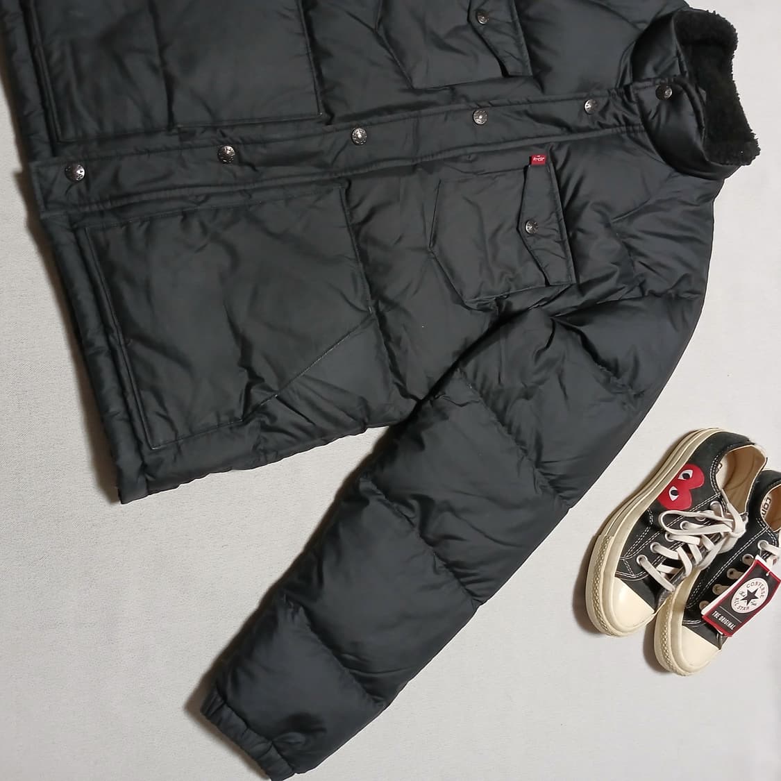 levis 리바이스 웨스턴 푸퍼 다운 패딩 자켓 블랙 상품이미지3