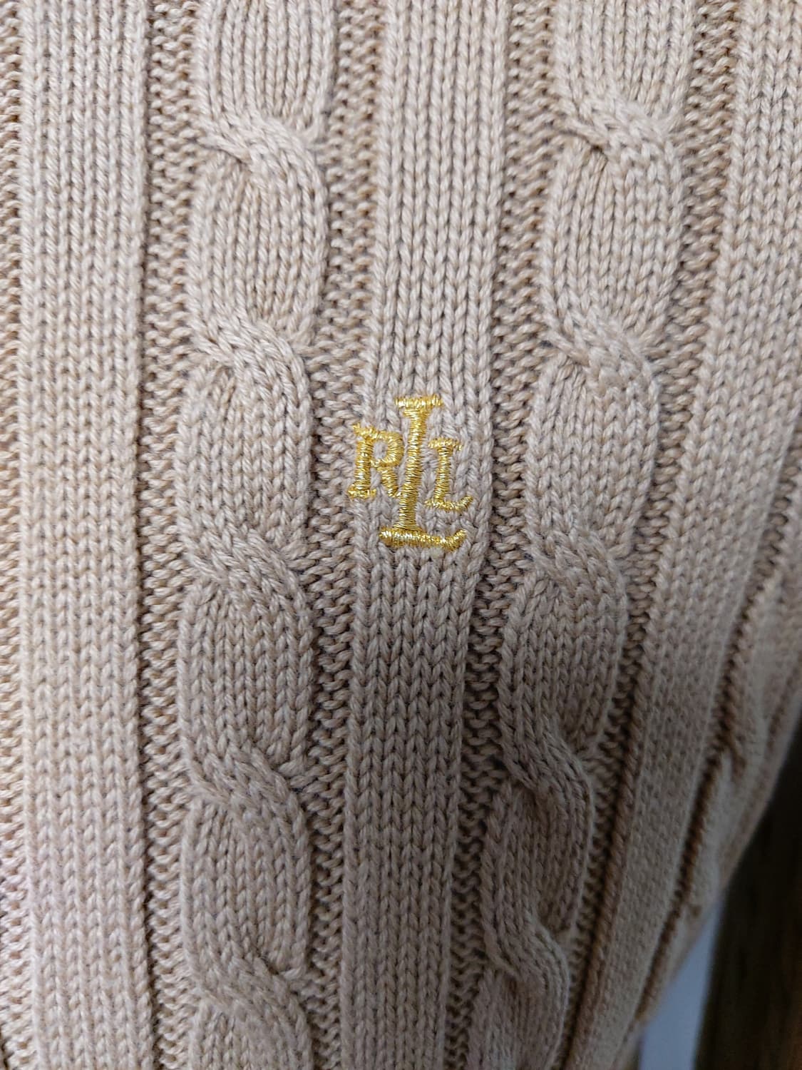 로렌 랄프로렌 케이블(꽈배기) 니트 집업 자켓(L) 상품이미지5