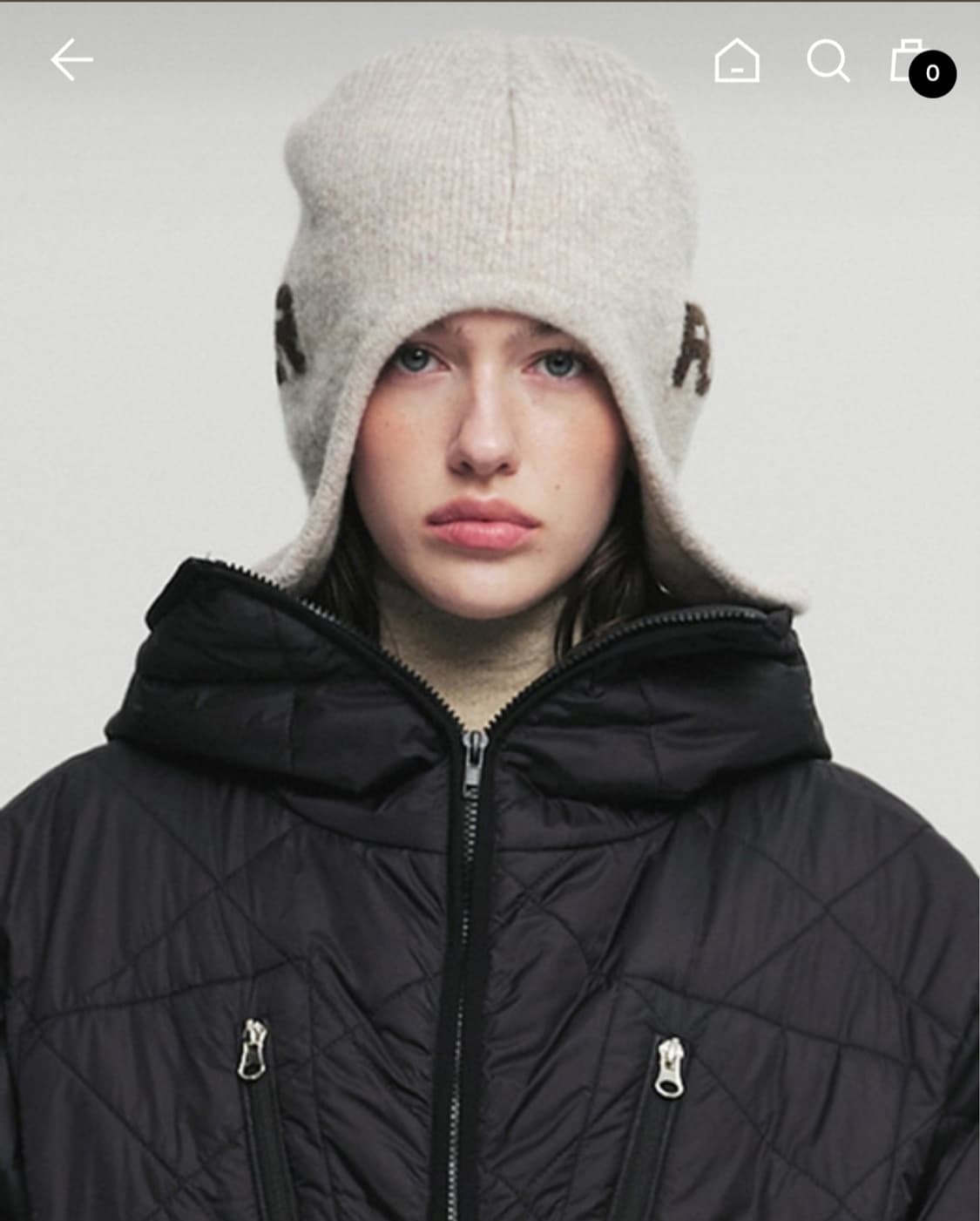 세릭 cerric 이어플랩 로고 비니 베이지 새상품 상품이미지1