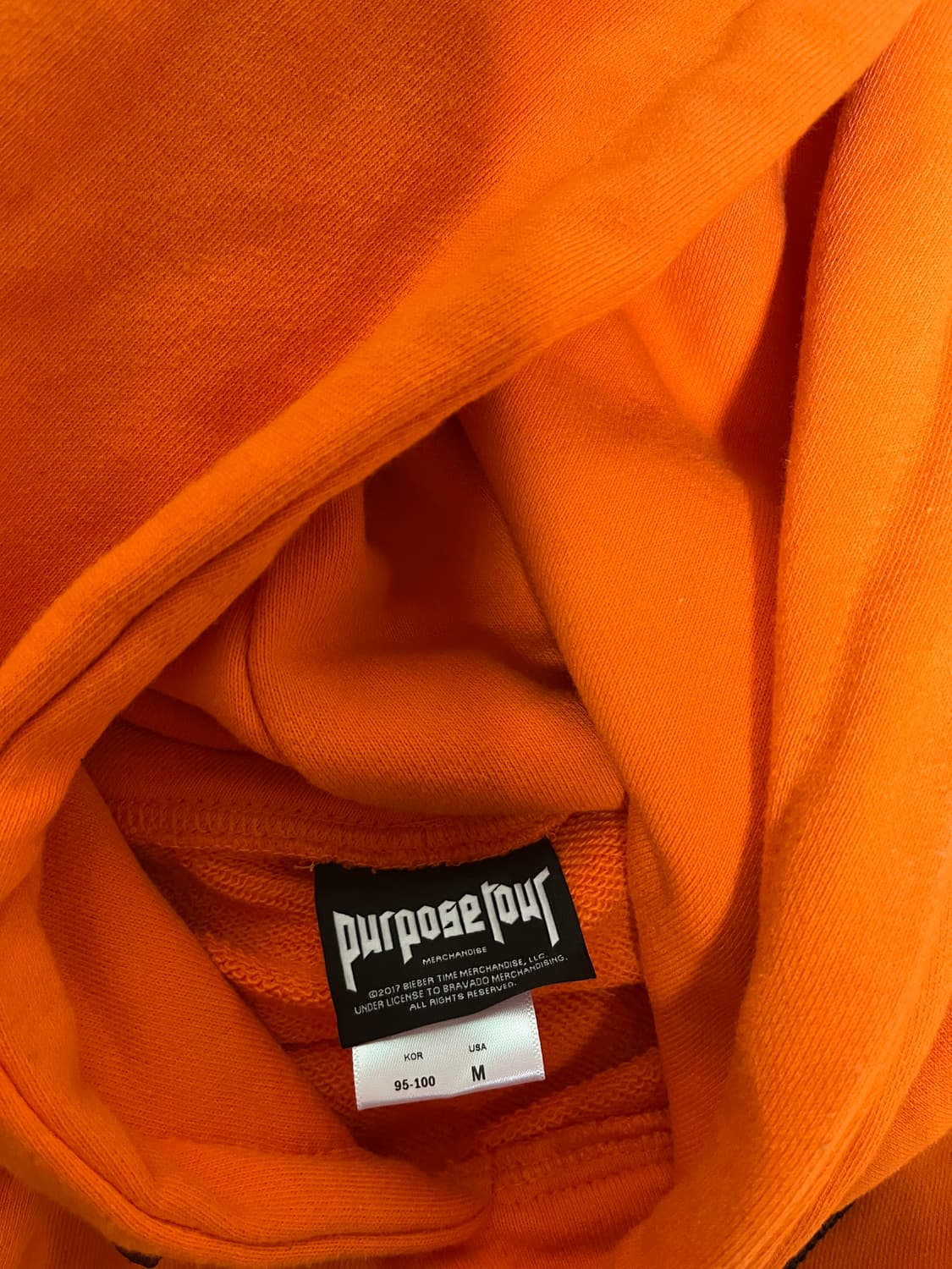 저스틴비버 퍼포즈투어 서울 후드티 M 상품이미지3