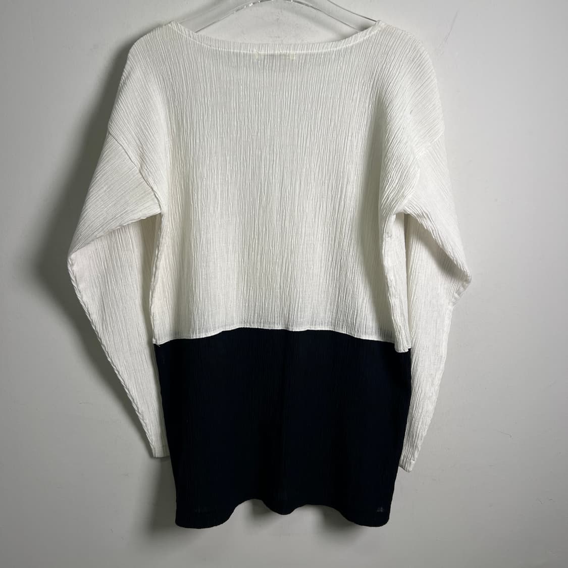 이세이미야케 플랜테이션 링클 배색 롱 티셔츠 M 상품이미지6