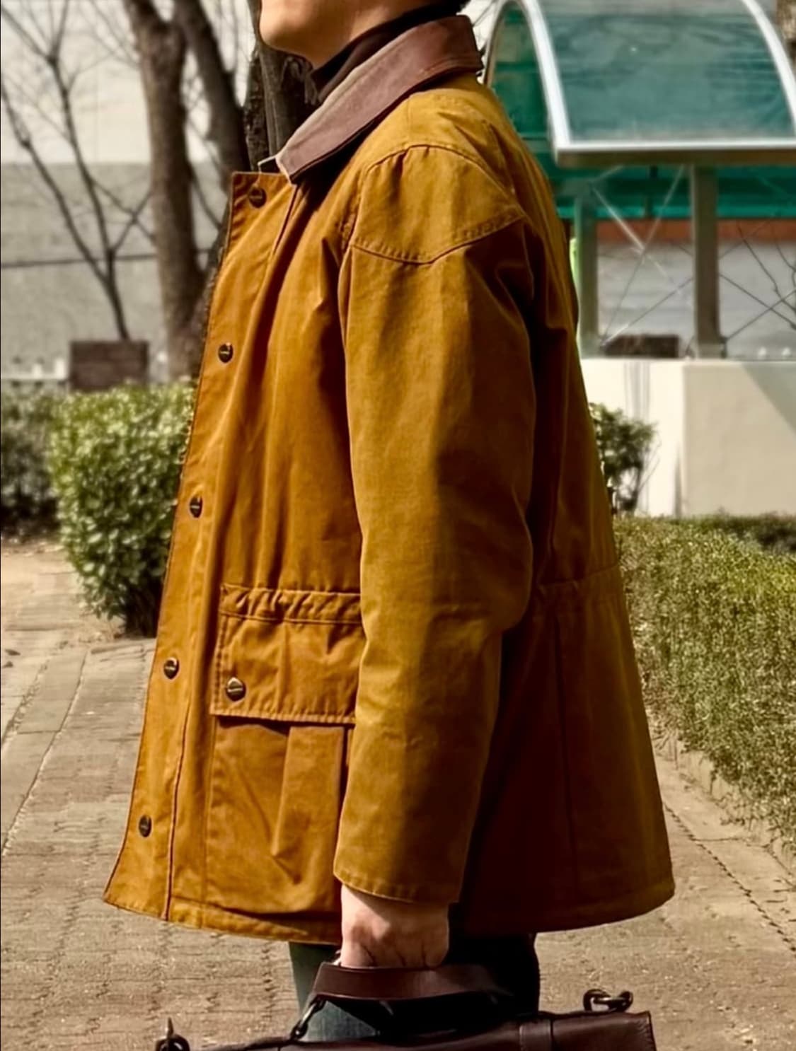 S/ 바스통 001 머스타드 왁스 자켓 상품이미지3