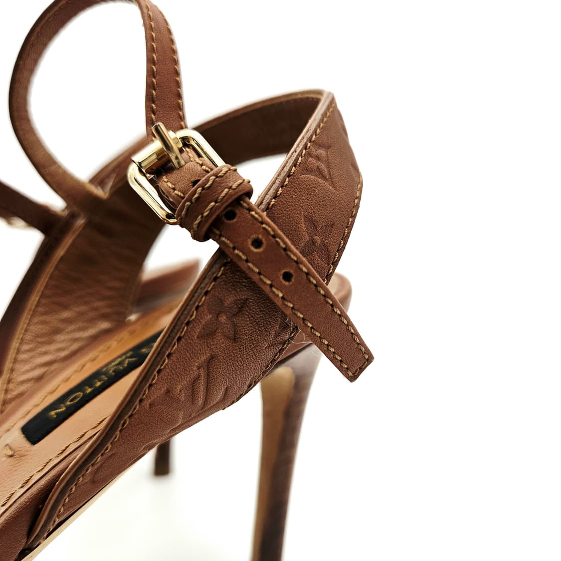 루이비통 모노그램 리본 스트랩 샌들 힐 36 상품이미지9