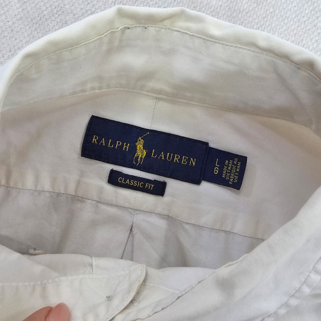 [L] 폴로 랄프로렌 클래식 핏 옥스퍼드 셔츠 남방 1230J 상품이미지3