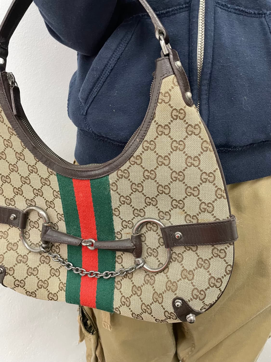 구찌 홀스빗 캔버스 호보백 상품이미지3