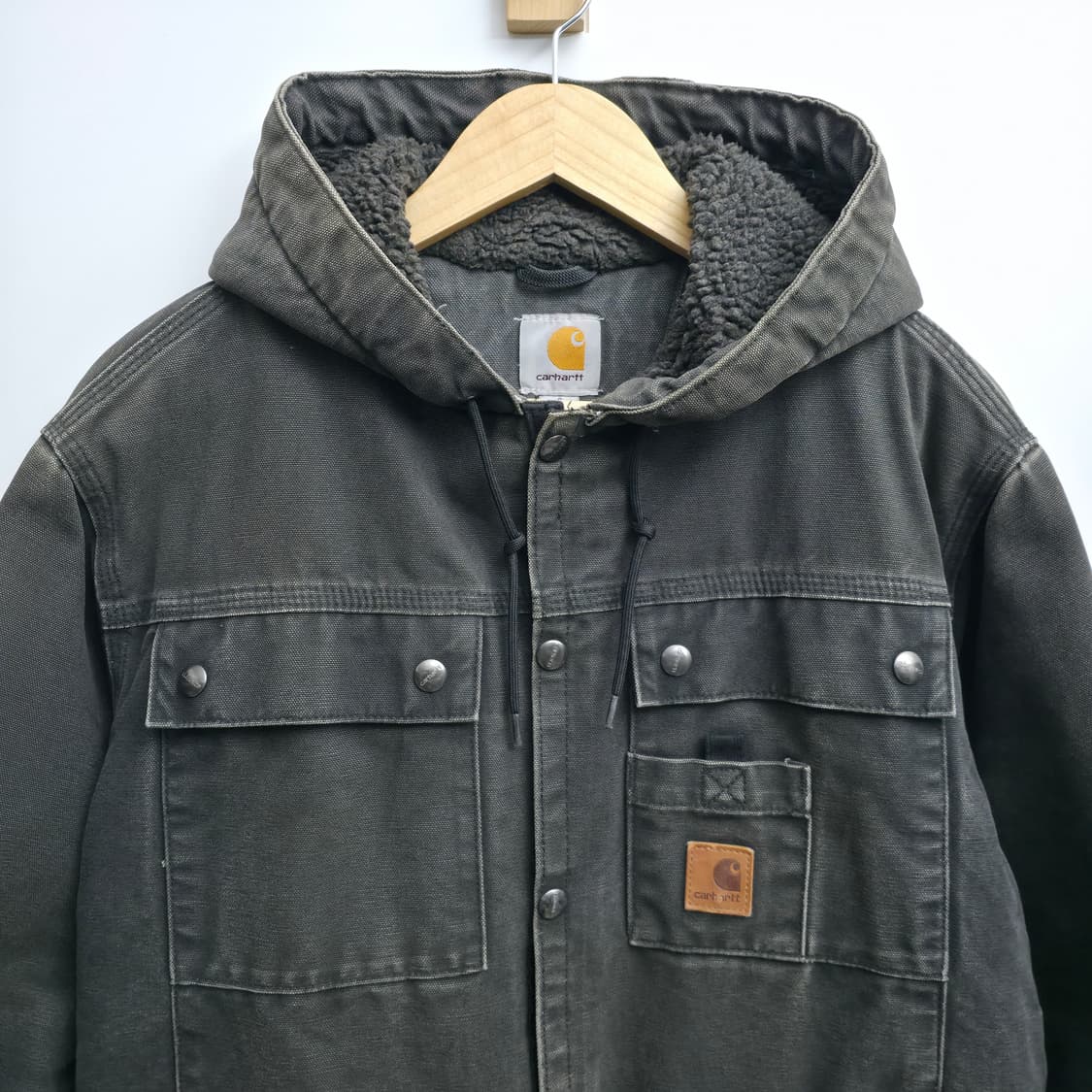 [S] 칼하트 J284 샌드스톤 후드 워크 자켓 상품이미지2