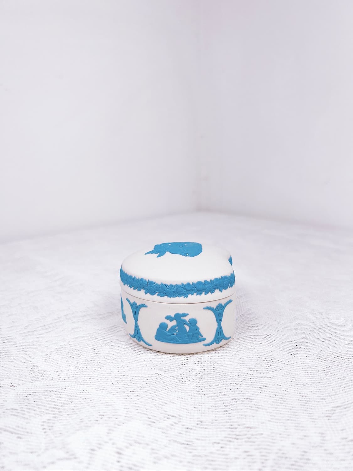 [영국앤틱] 웨지우드 제스퍼웨어 강낭콩 트킹켓박스 보석함_화이트 상품이미지7