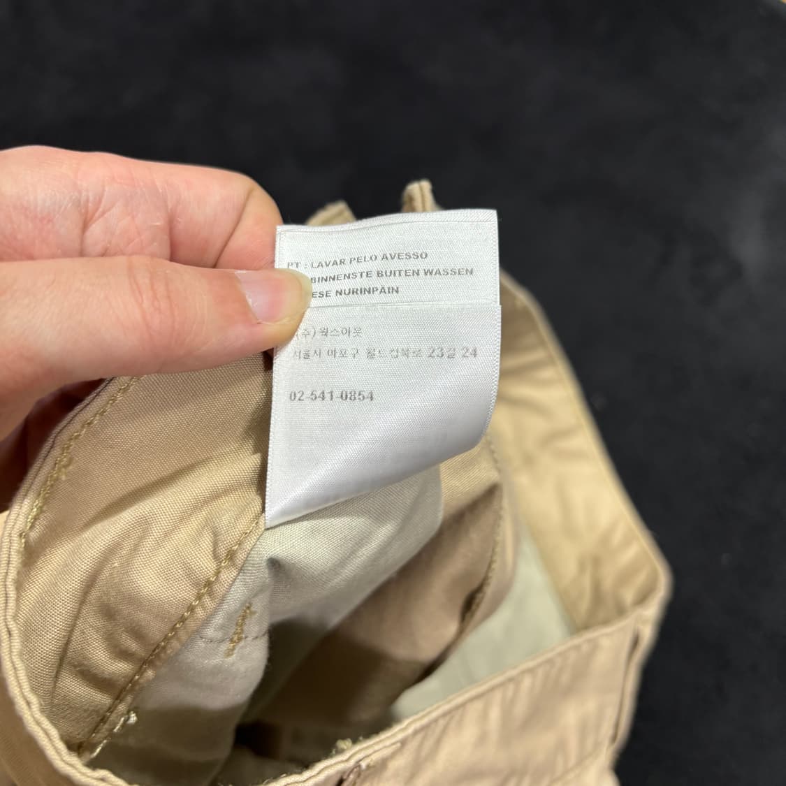 28 M 칼하트 베이지 핀턱 세미와이드 카고팬츠 상품이미지5