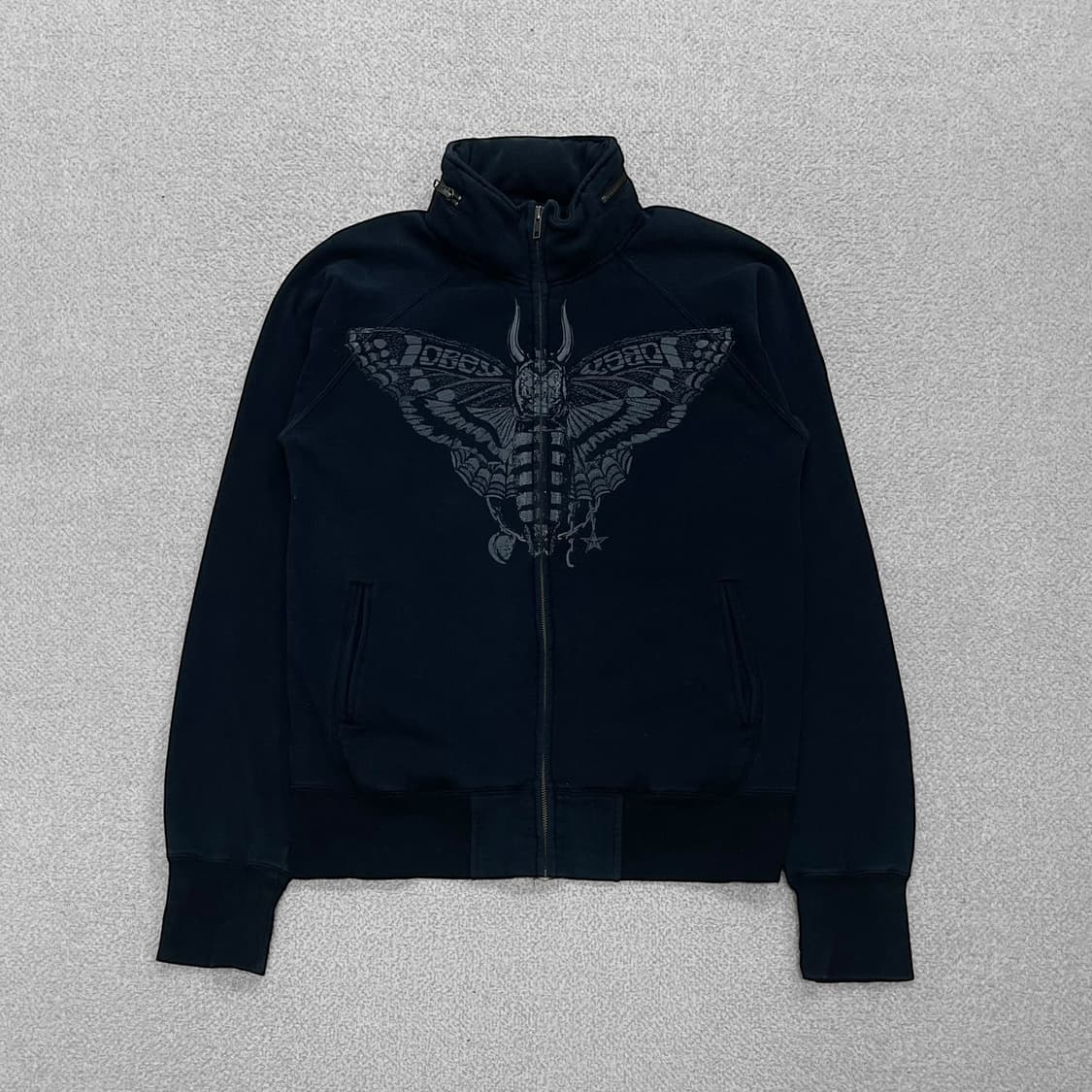 오베이 Obey 버터플라이 트랙 집업 자켓 블랙 상품이미지1