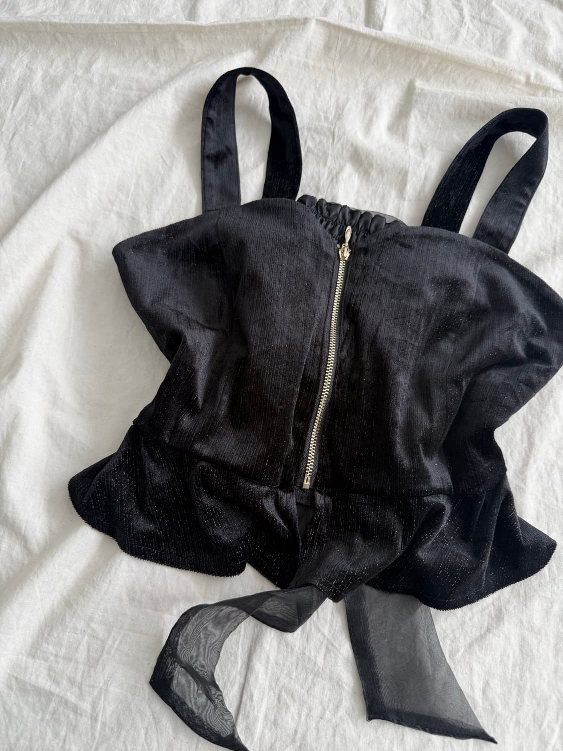 엑시즈팜 로걀 러블리 크롭 슬리브리스 상품이미지6