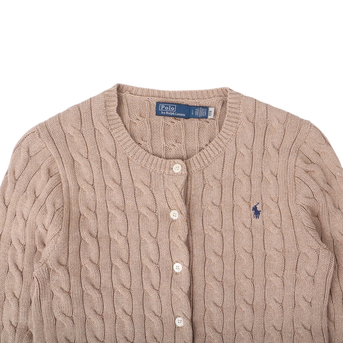 폴로 랄프로렌 신형 qr 베이지 케이블 니트 가디건 상품이미지2