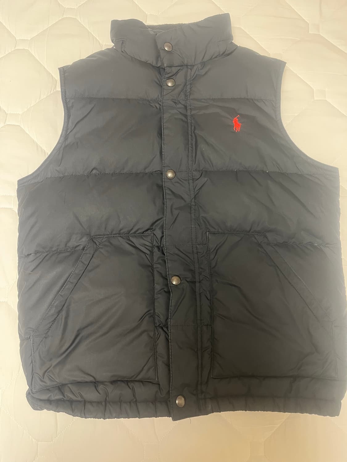 폴로 패딩 조끼 블랙 상품이미지1