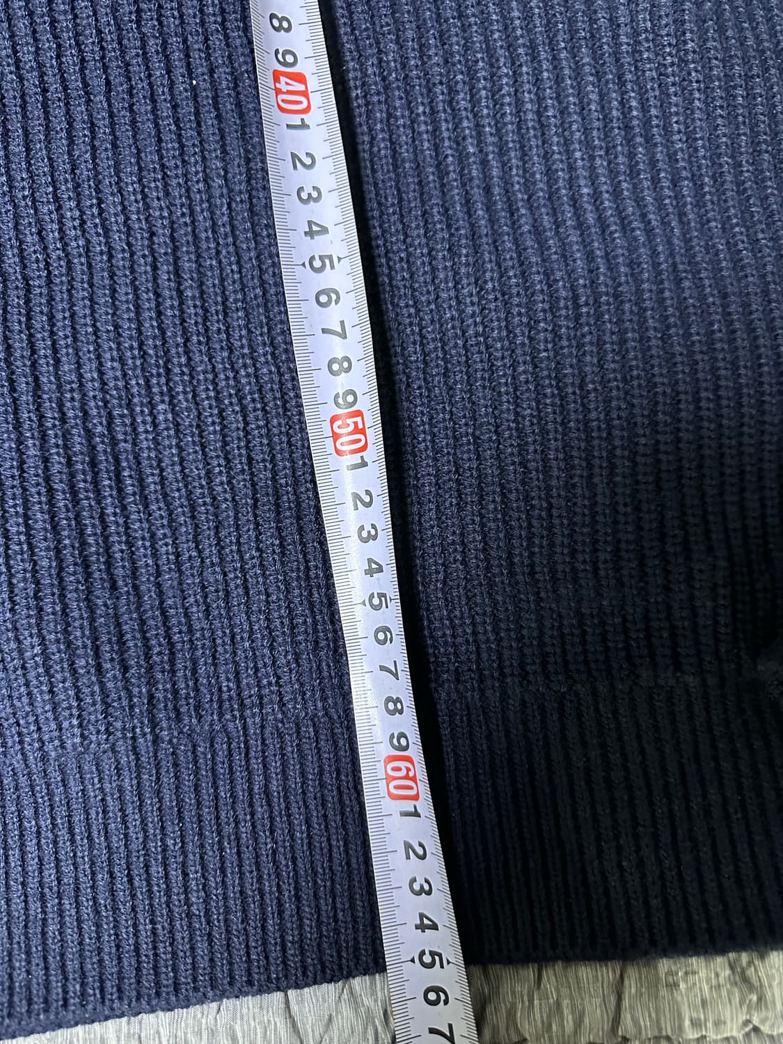 SUARE 하프집업 니트 네이비 상품이미지6