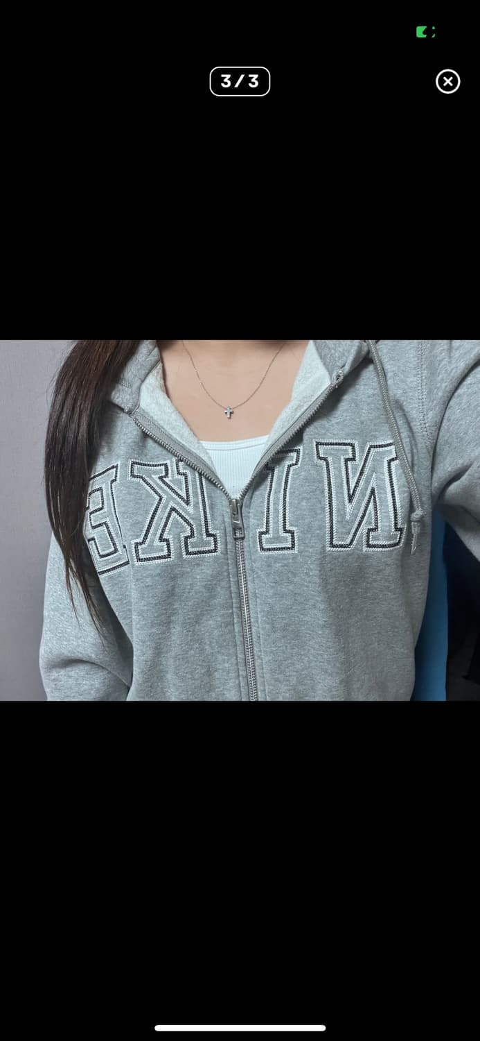 나이키 올드스쿨 후드집업 그레이 s 상품이미지2