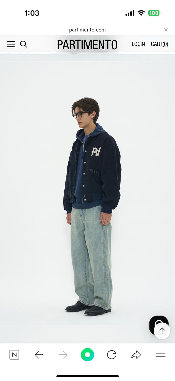 파르티멘토 CORDUROY PA VARSITY JACKET_NAVY 상품이미지1