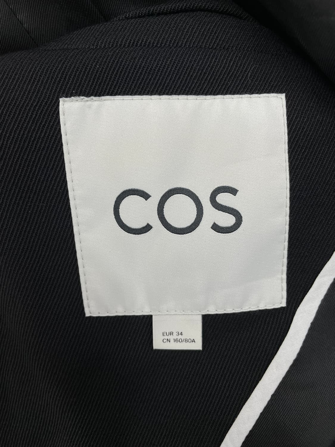 COS 울 테일러드 롱 베스트 블랙 상품이미지5