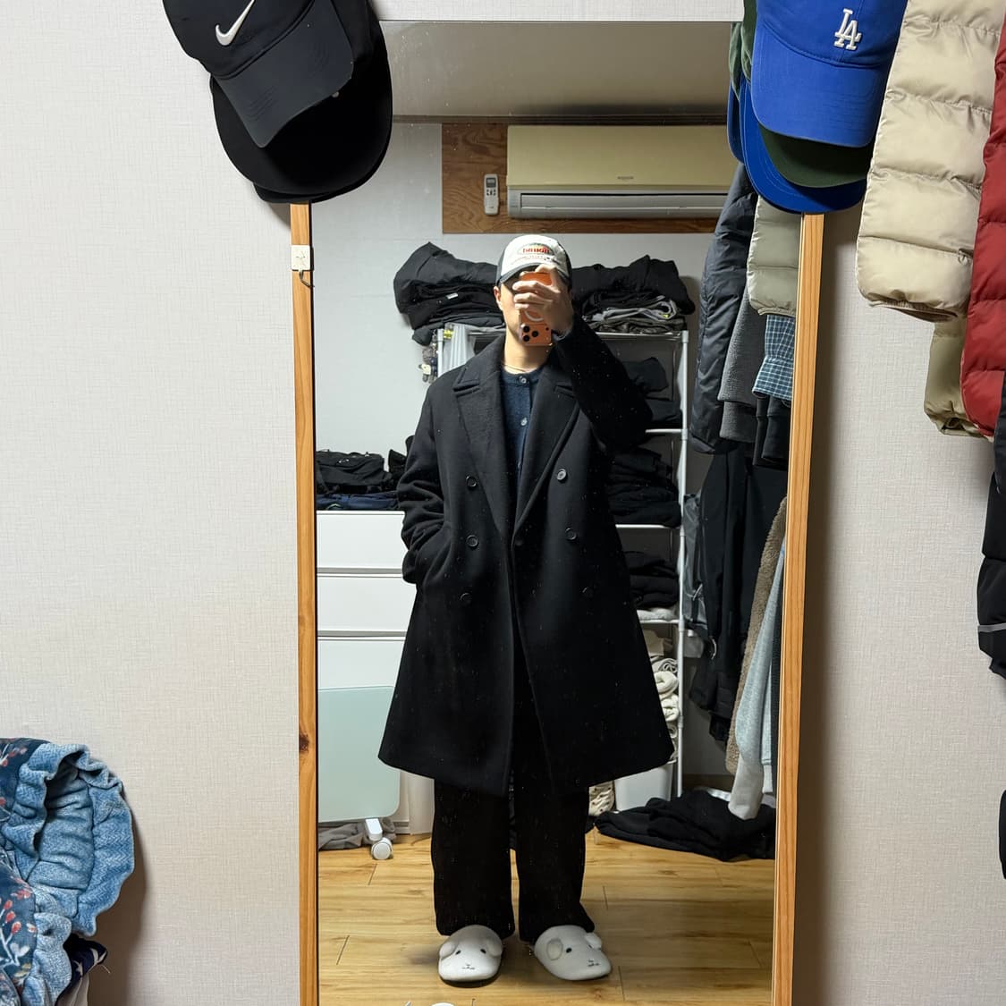 무신사 스탠다드 검정 더블 코트 상품이미지1