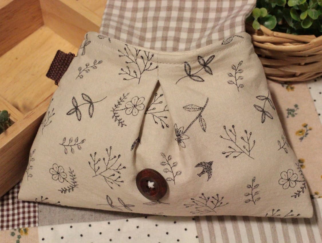 핸드메이드 핀턱 단추 파우치 상품이미지6