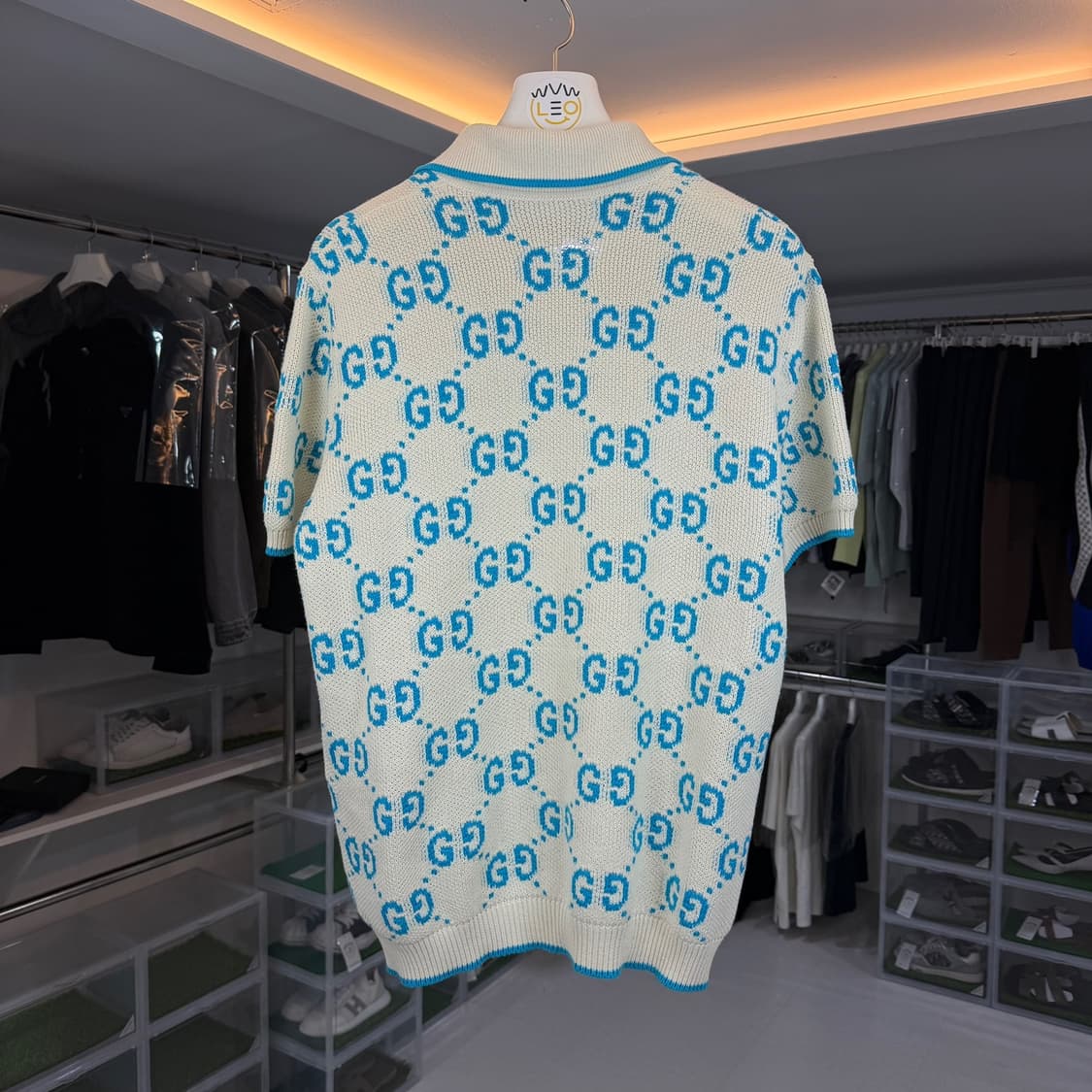 [리오브] 구찌 GG 코튼 인타르시아 니트 카라티셔츠 상품이미지2