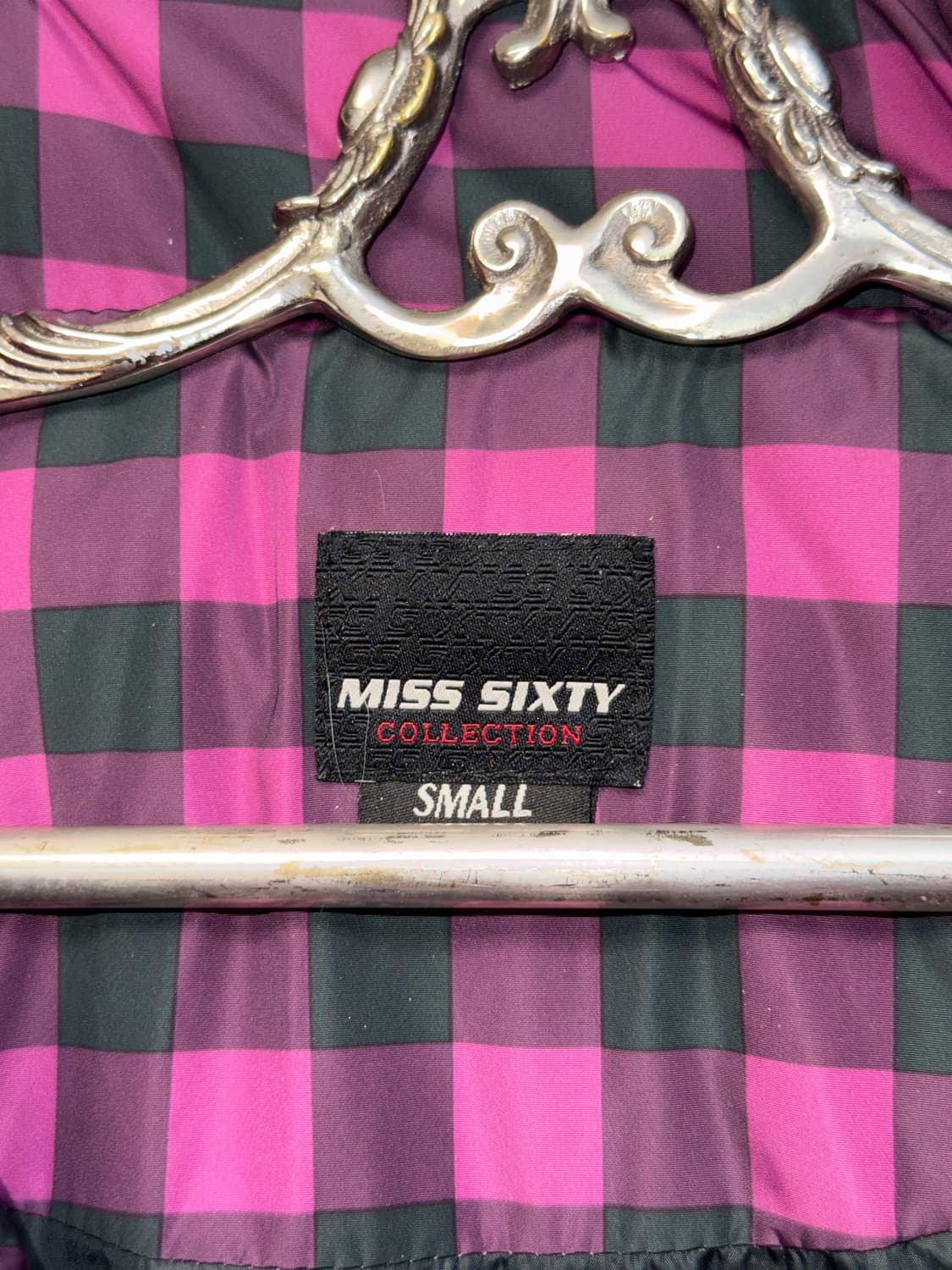 MISS SIXTY black pink check down puffer  상품이미지5