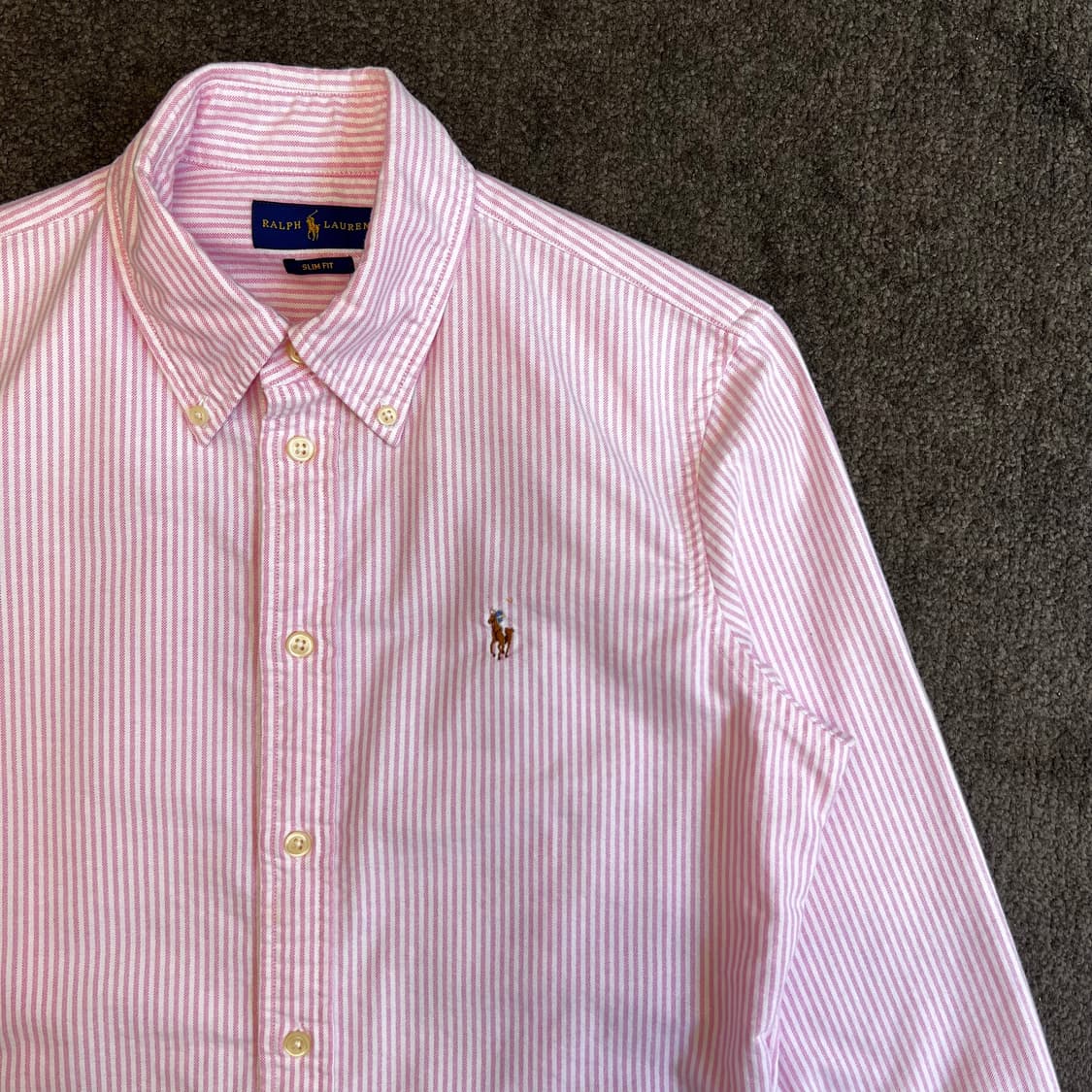 랄프로렌 핑크 스트라이프 셔츠 상품이미지2