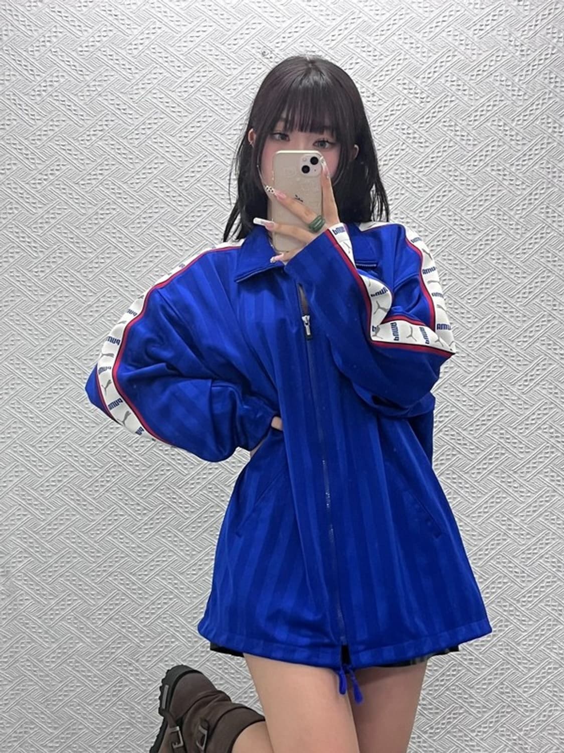 푸마 재팬 올드스쿨 레트로 펑크 빅로고 져지 집업 XL C11172 상품이미지1