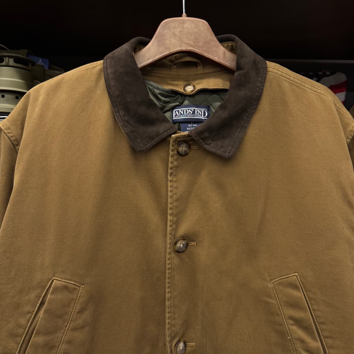 90s USA 빈티지 헤비 캔버스 체크 라이닝 워크 헌팅 초어 자켓 상품이미지3