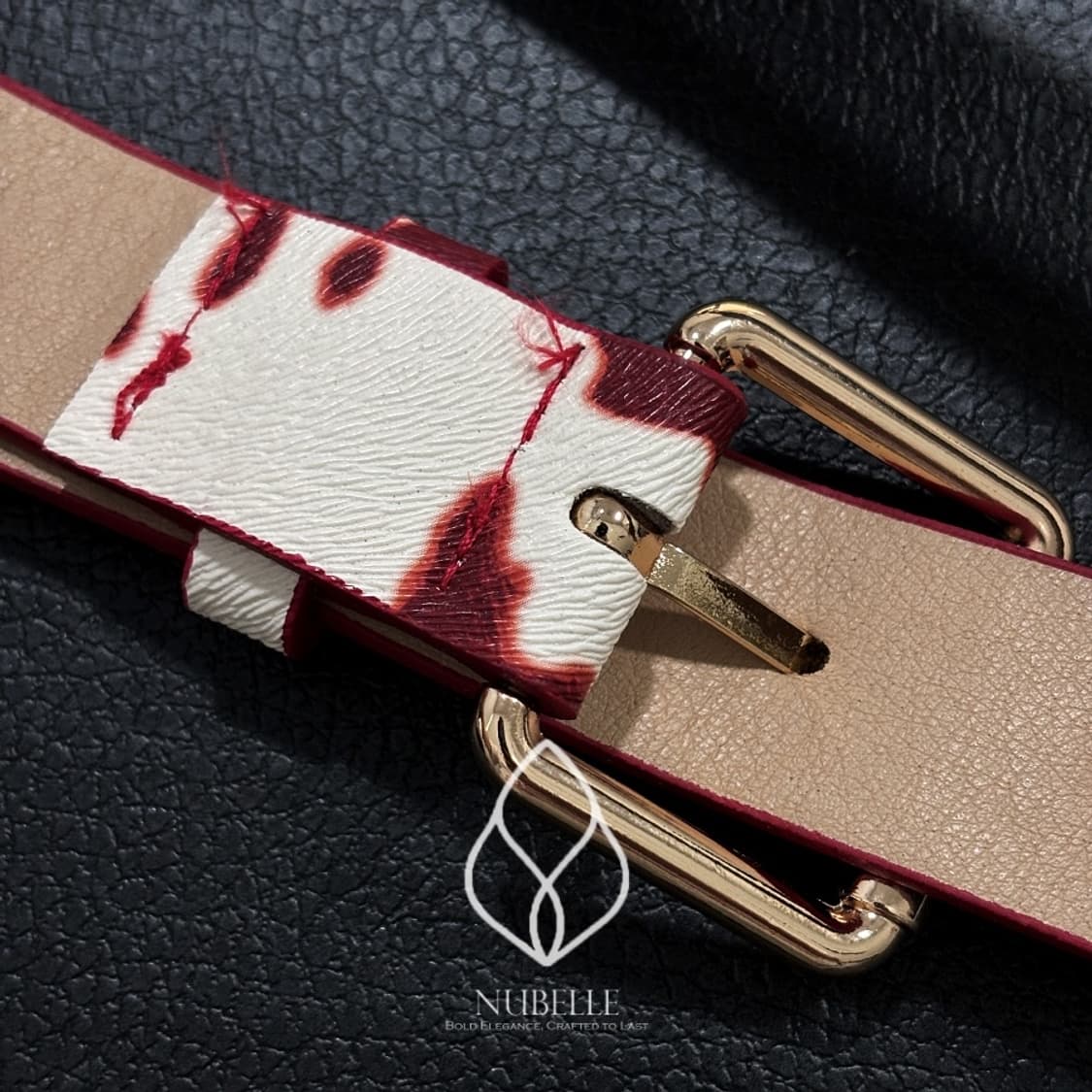 🌗 Cow embossed belt / 카우 호피 버클 벨트 상품이미지6