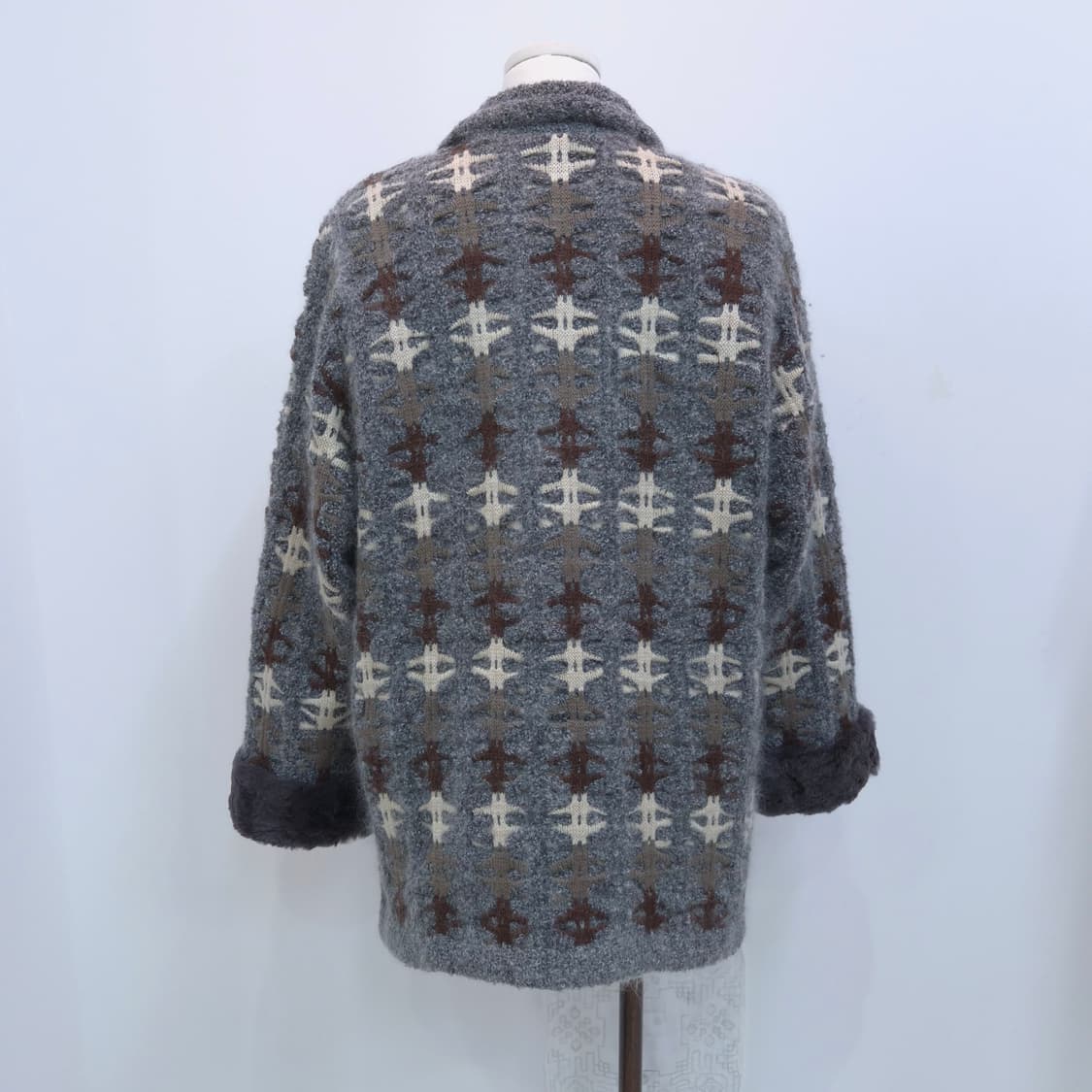 일본제 EL MIDAS 울 100% 토끼털 퍼코트 상품이미지8