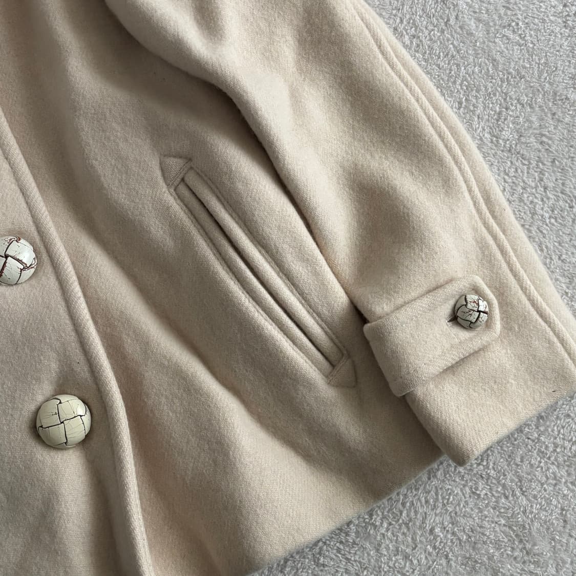 일본빈티지 아이보리 숏 코트 상품이미지2