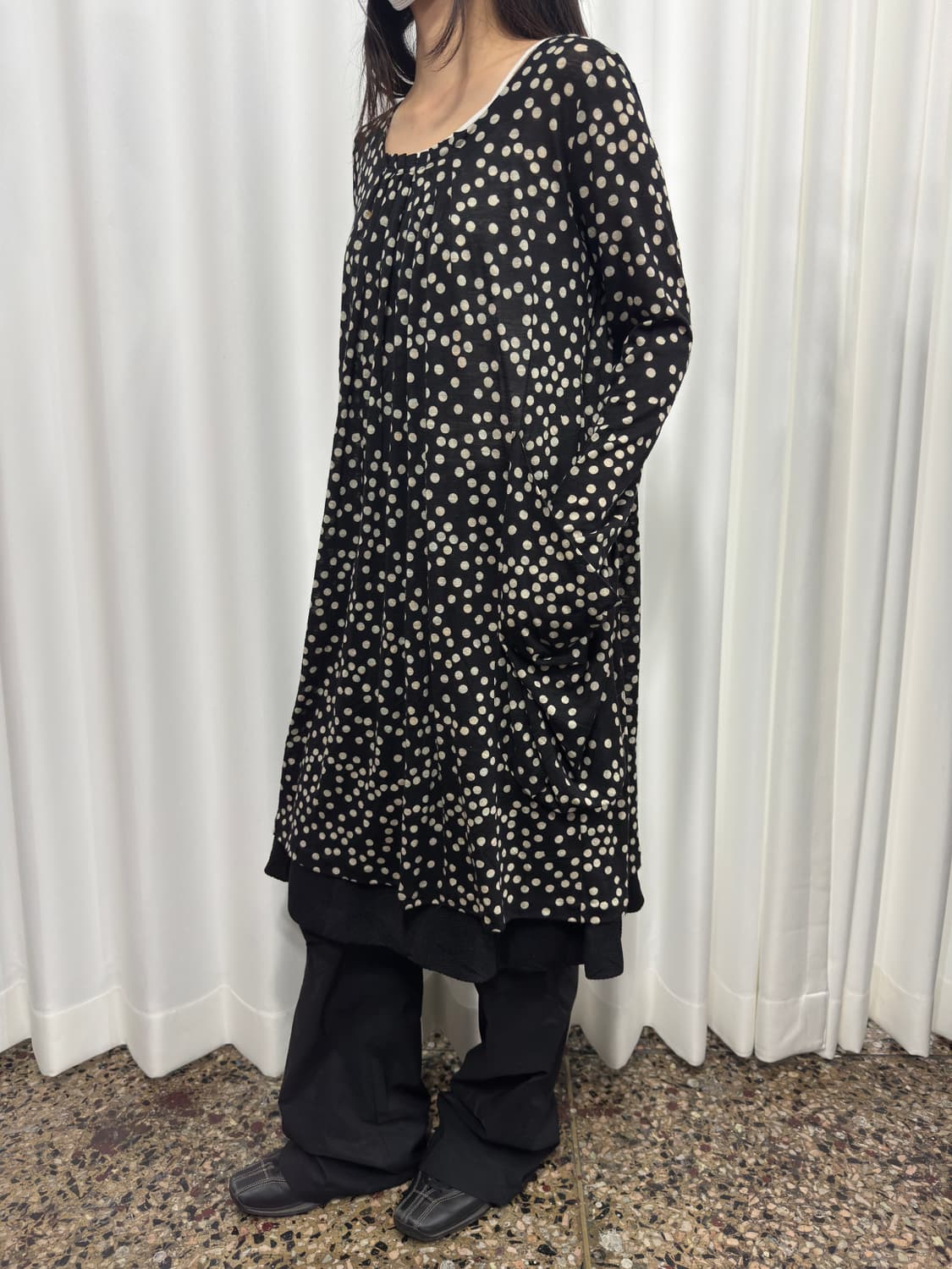 sunao kuwahara dot knit onepiece  상품이미지6