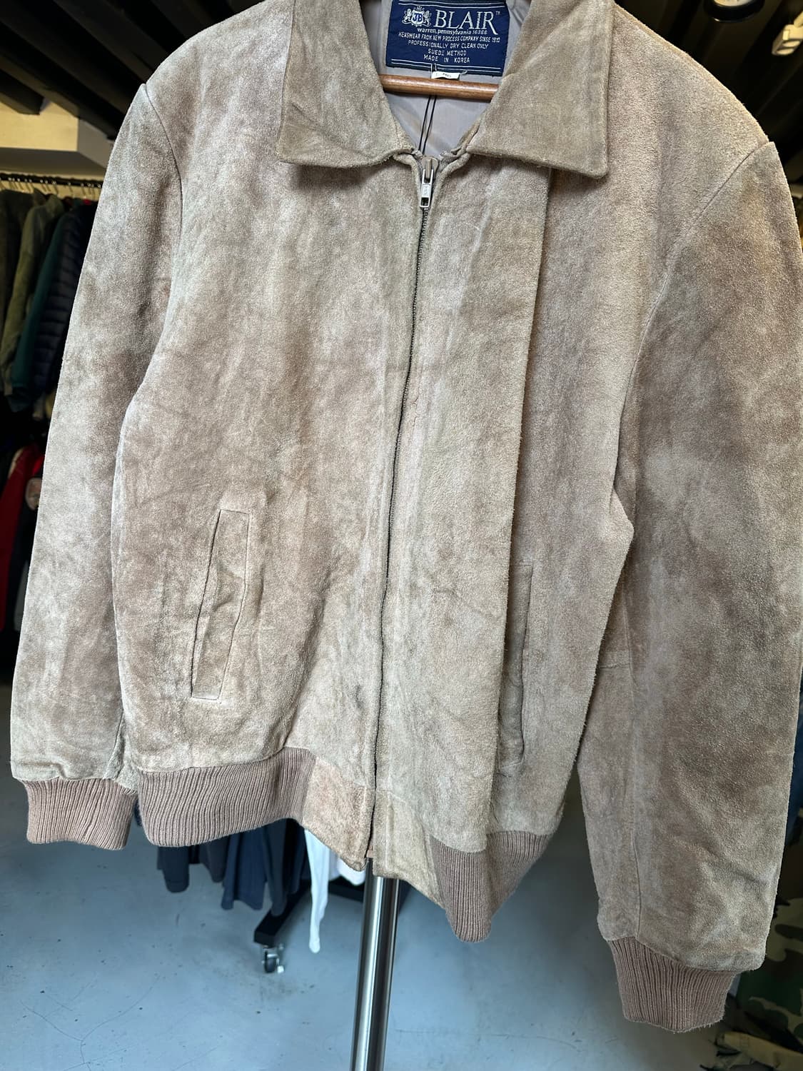 90s 리얼 레더 스웨이드 플라이트 자켓 made in korea 상품이미지4