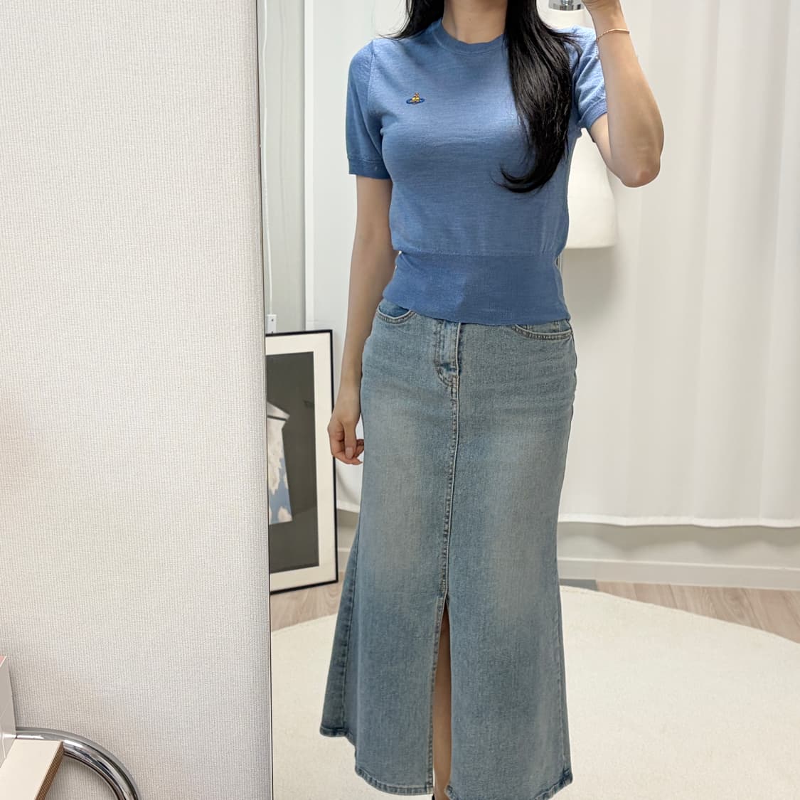 비비안웨스트우드 베아 니트 인디고 블루 상품이미지8