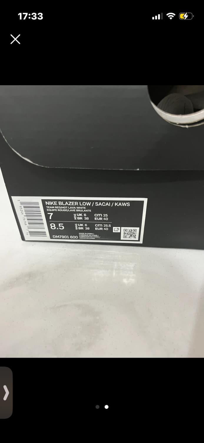 나이키 사카이 블레이저 로우 카우스 콜라보 250사이즈 상품이미지2