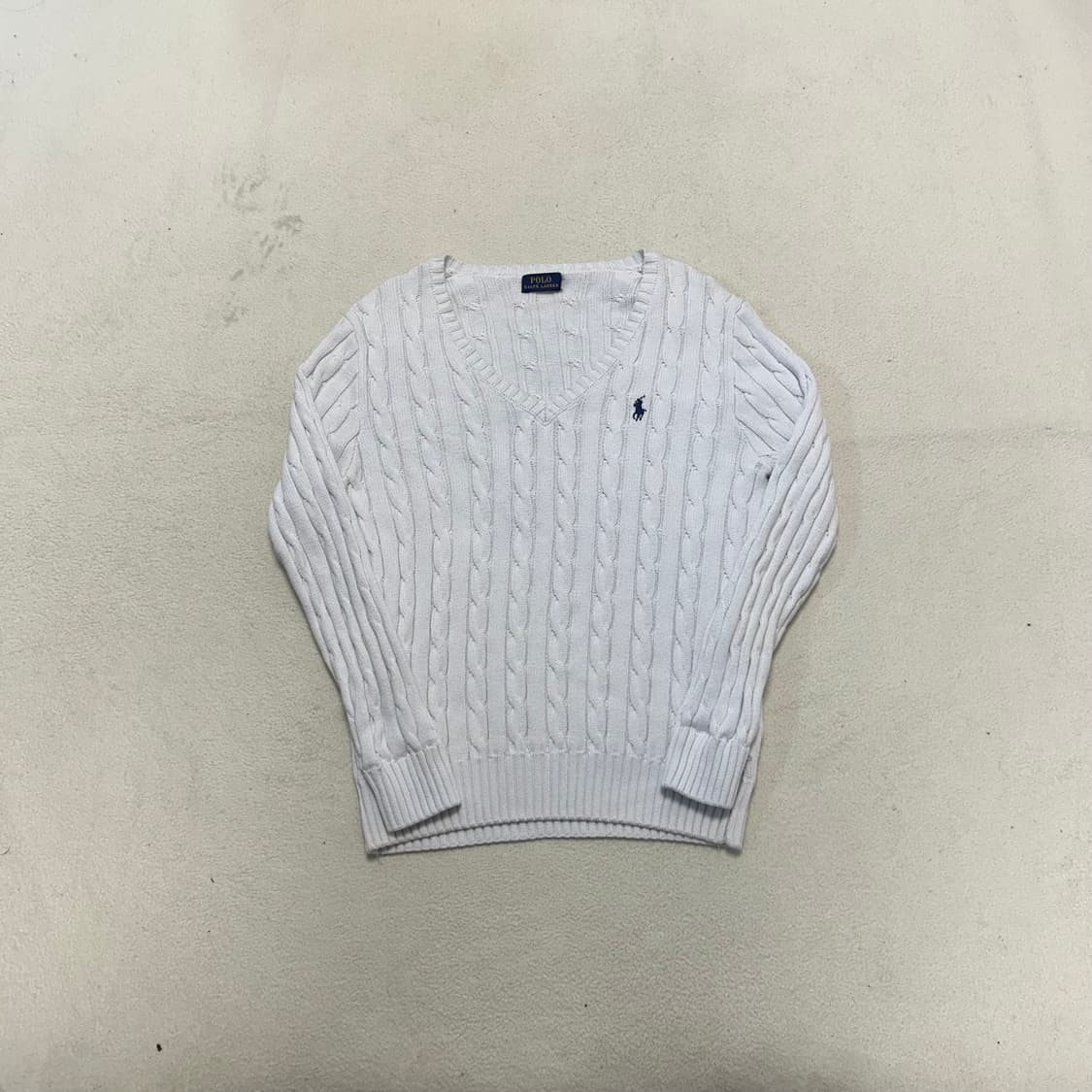 Polo White Cable Knit 상품이미지4
