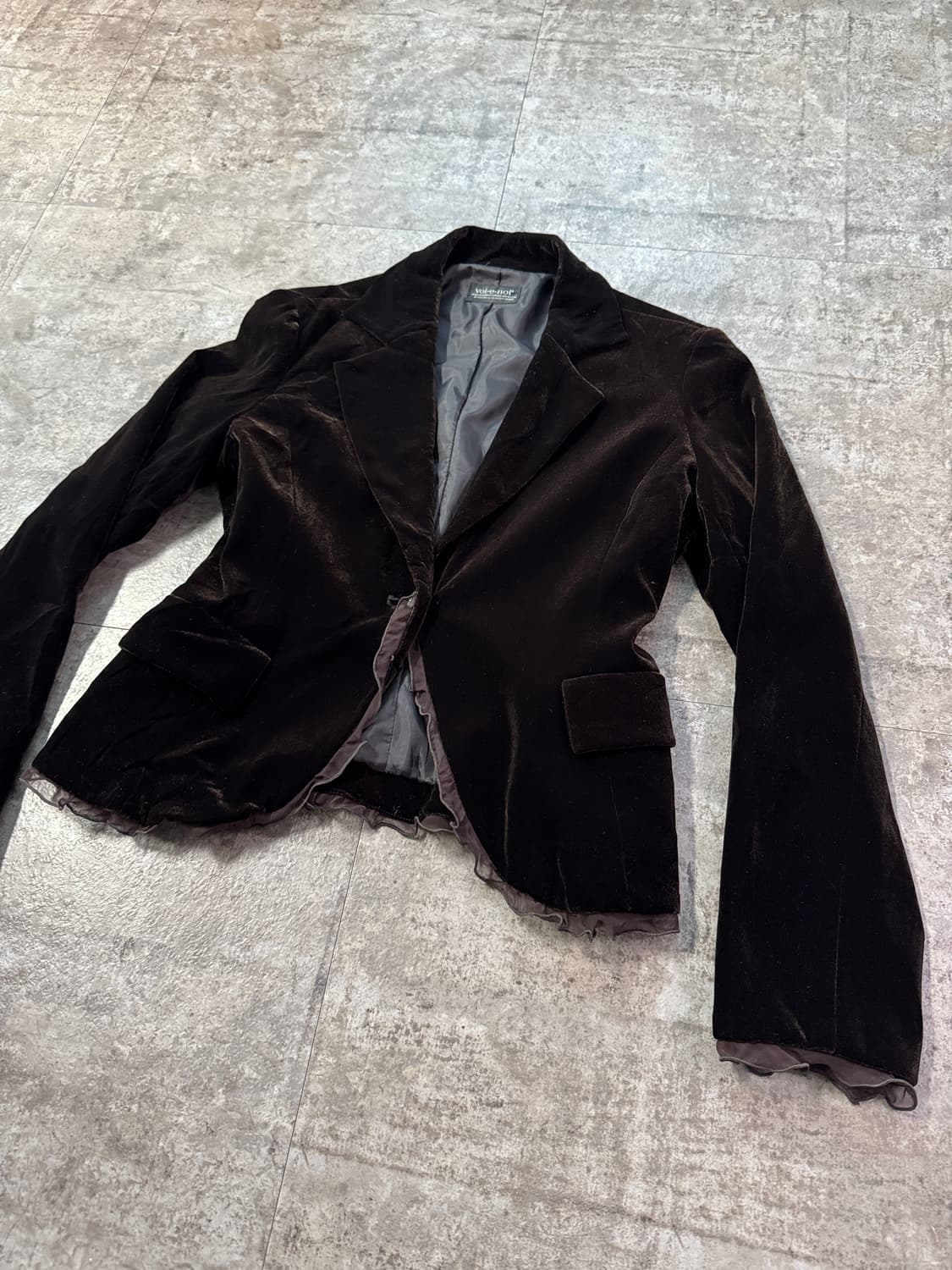 러플 레이어드 벨벳 자켓 상품이미지2