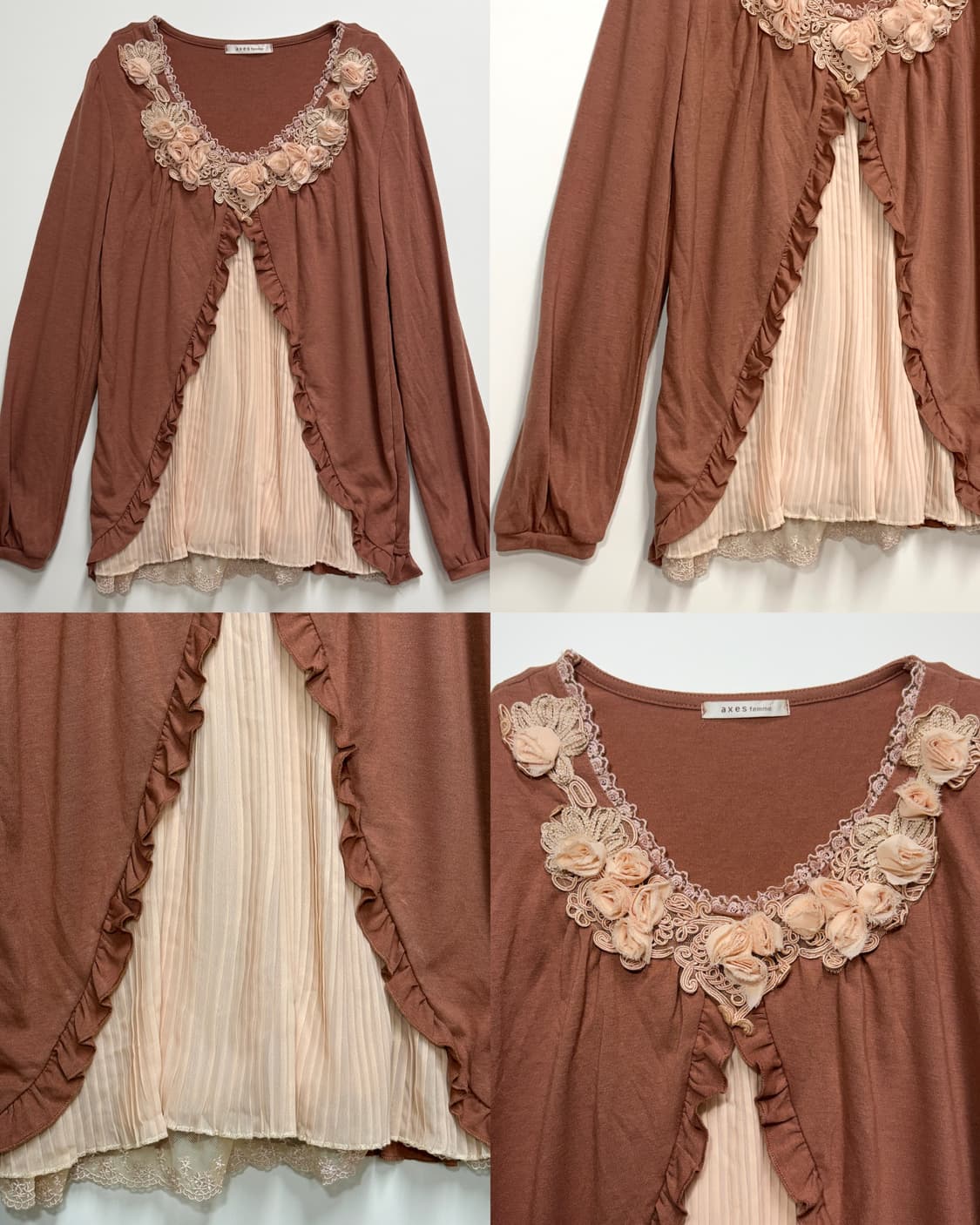 axes femme 더스티 로즈 롱슬리브 상품이미지1