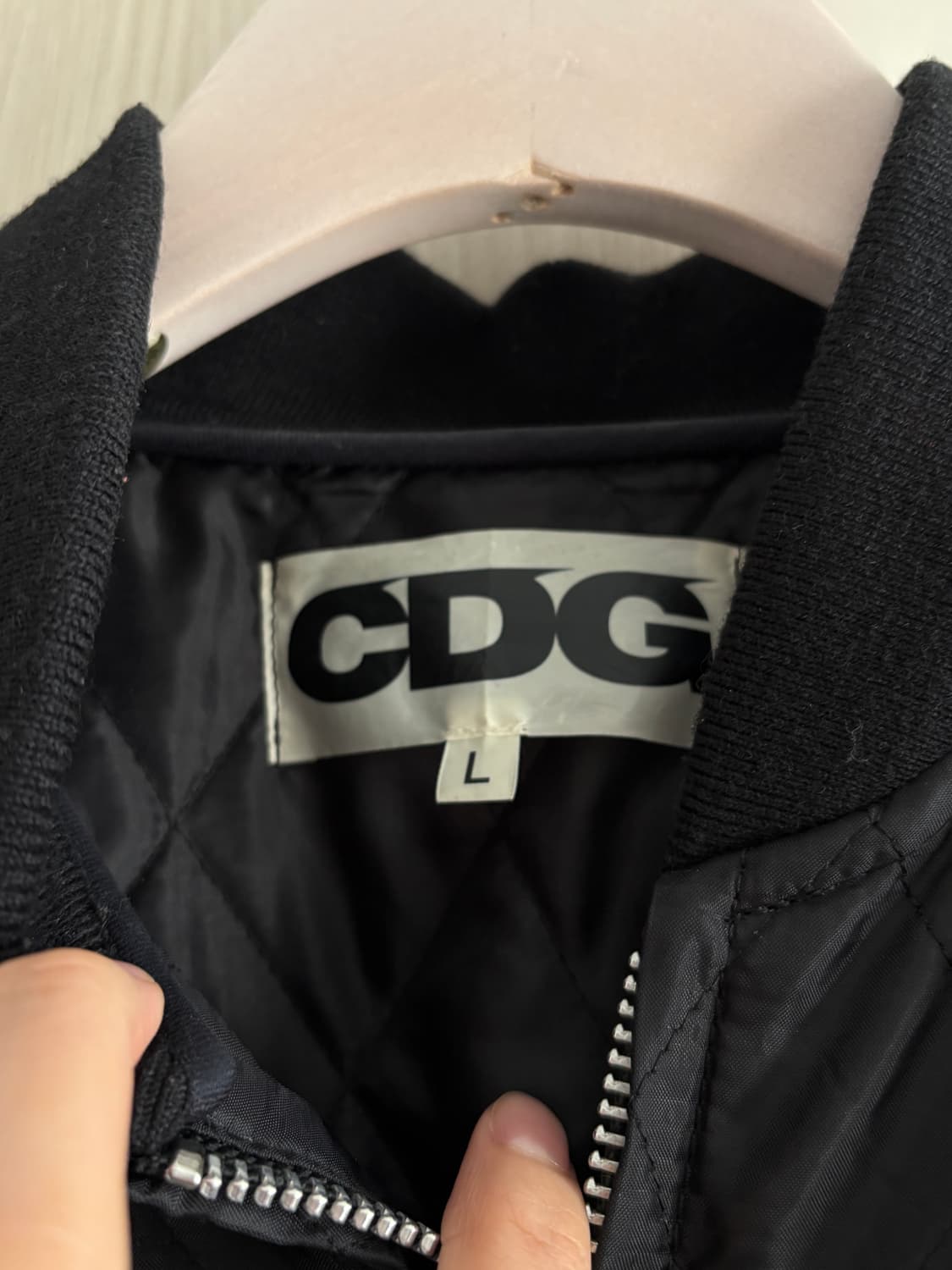 꼼데가르송 퀼팅 스태프 자켓 블랙 L 상품이미지3