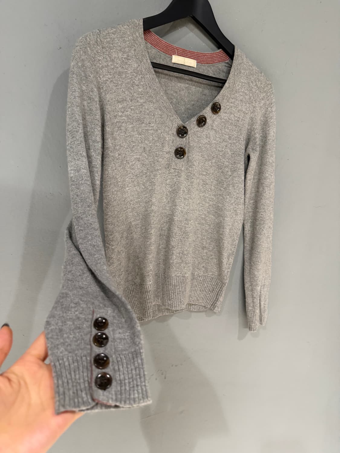 button-up point knit sleeve 상품이미지7