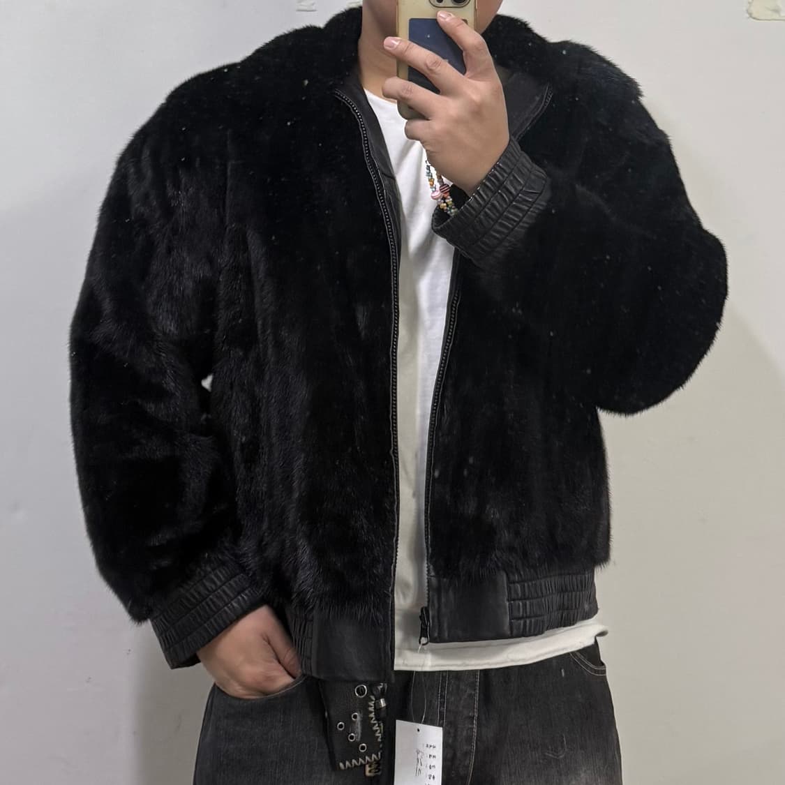 밍크퍼 리버시블 레더자켓 상품이미지6