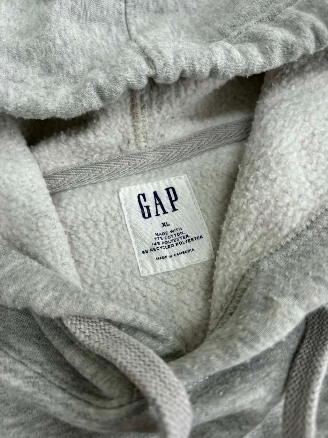 [XL] 갭 빅로고 그레이 후드티 스웻 셔츠 상품이미지5