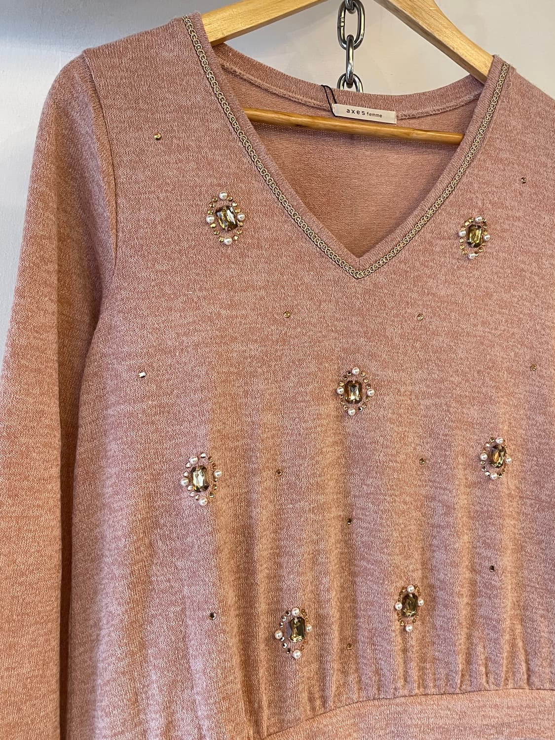 axes femme 엑시즈팜 진주 핑크 원피스 러블리 갸루  상품이미지4