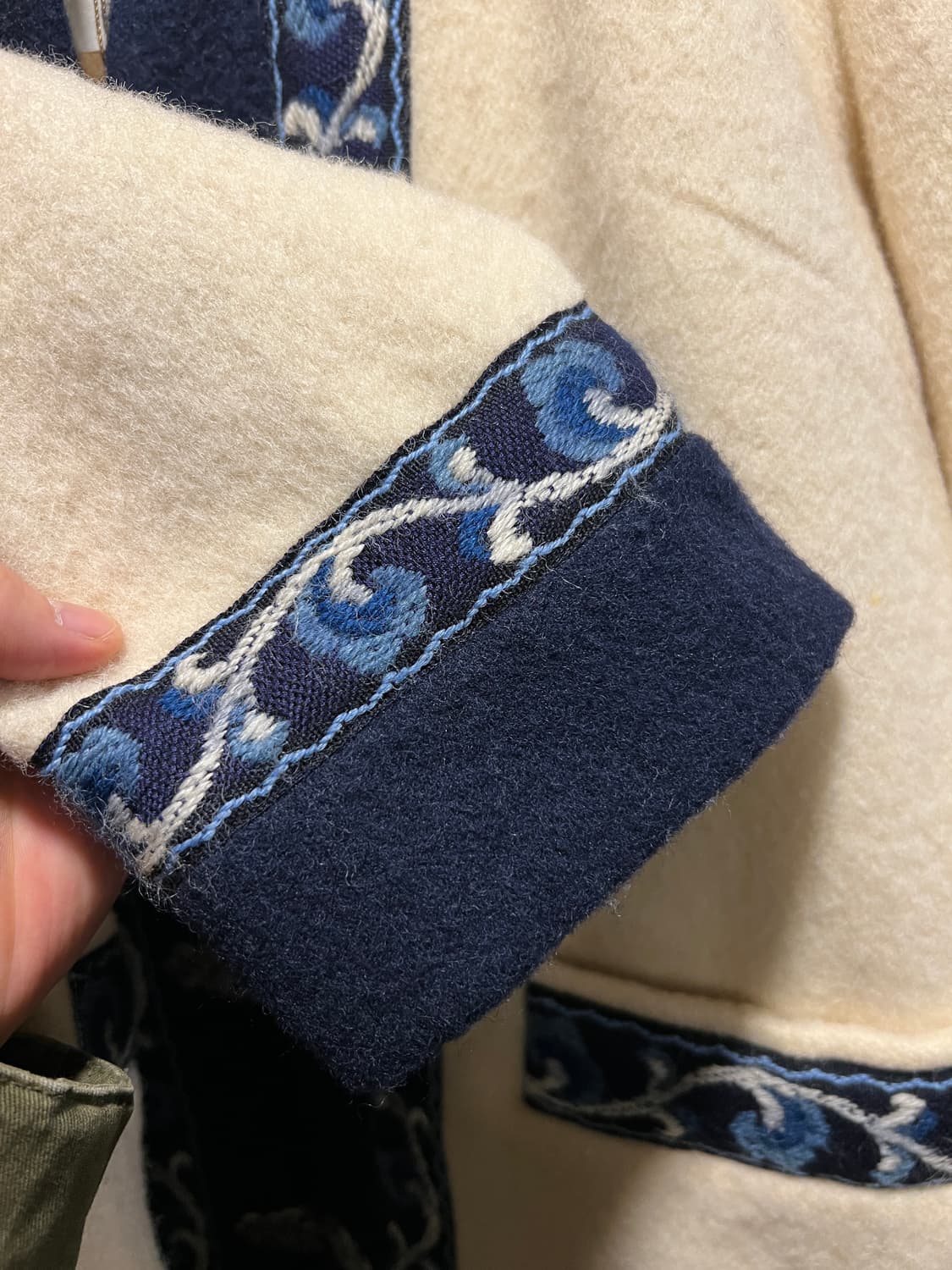 [M]90's 유로 빈티지 페르시안 울 코트 상품이미지6