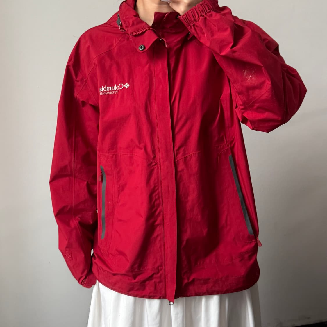 [XL] 컬럼비아 레드 고어텍스 바람막이 상품이미지1