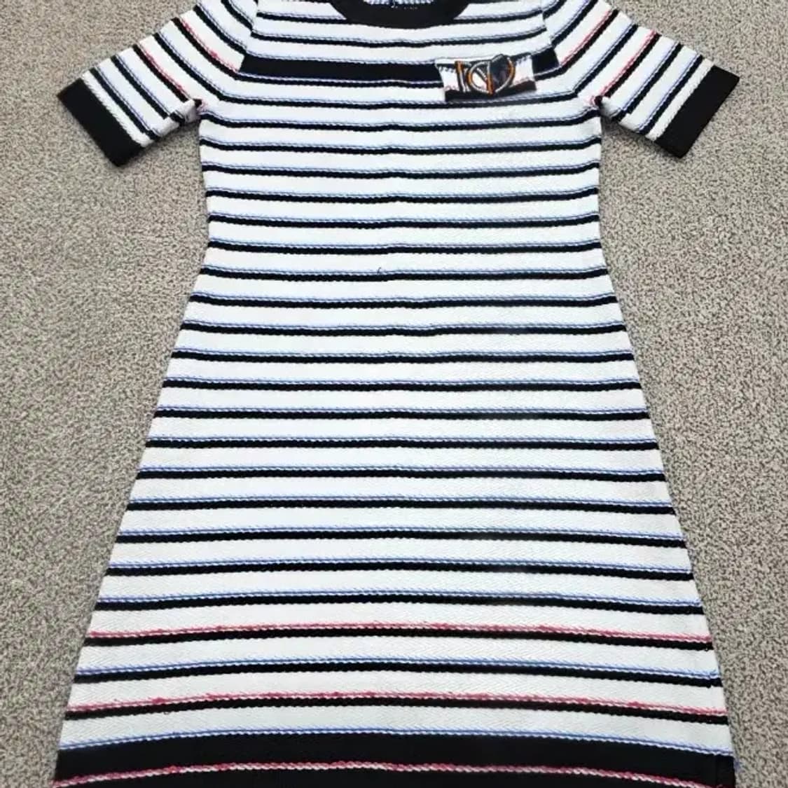 한섬 마인(MINE) 배색 니트 원피스 F 상품이미지1