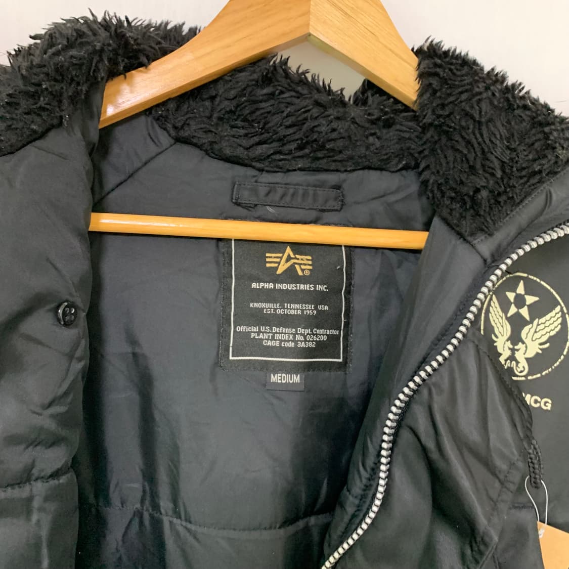 알파인더스트리 N3B 00s 야상 패딩 점퍼 비대칭 버튼 M 상품이미지7